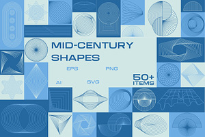 Mid-Century Retro Spiral Shapes
