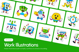 250 Work Illustrations, a Work Illustration by Vectors Market