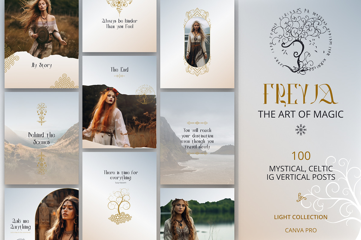 Celtic, Spiritual Instagram Posts, a Social Media Template by Under My Cozy Roof (Photo 1 of 9)