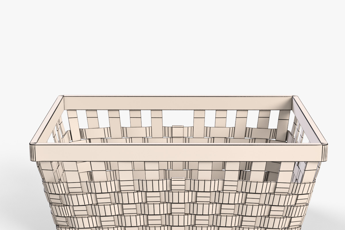 Wicker Basket Ikea Knarra 1 White, an Object 3D Model by Markelos (Photo 7 of 10)