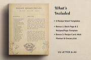 Vintage Recipe Template Canva, a Templates & Theme by OrganizationOasisRo (Thumbnail 2 of 10)