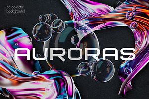 Auroras 3D Object & Background