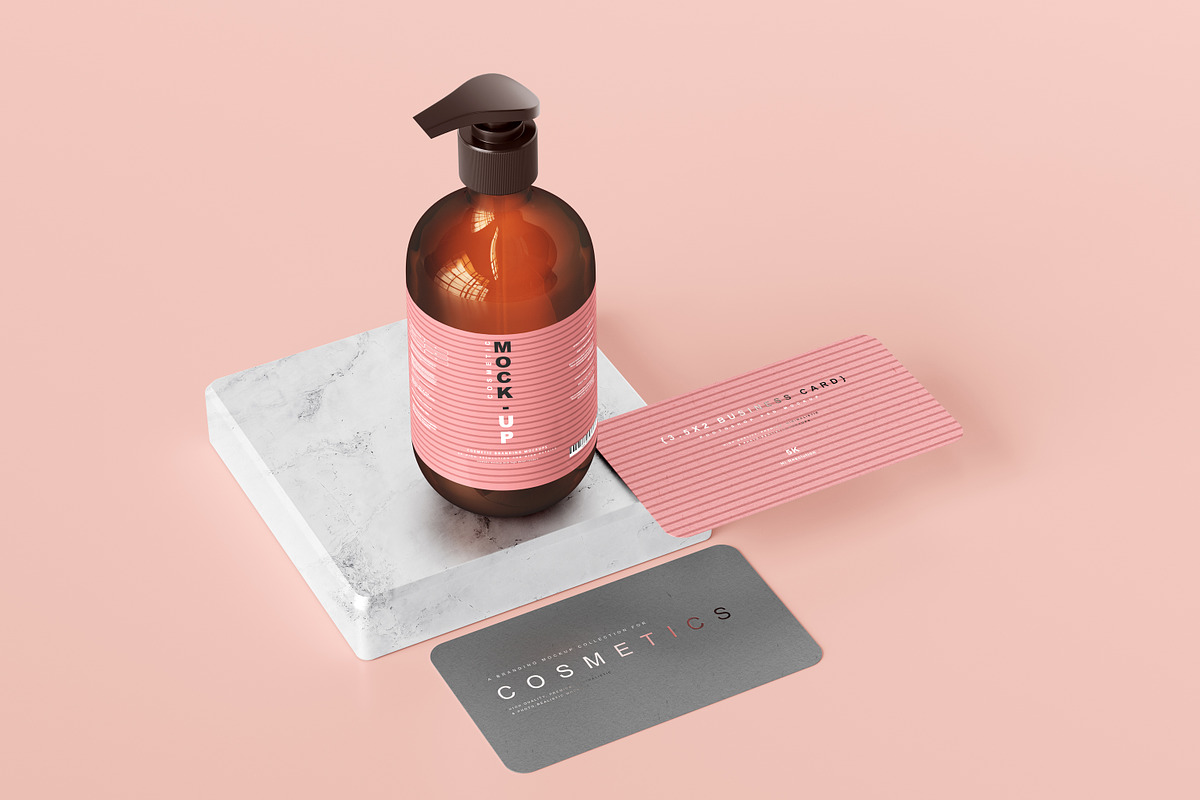 Amber Glass Pump Bottle Mockups, a Pens & Pencil Mockup by pmvch (Photo 3 of 26)