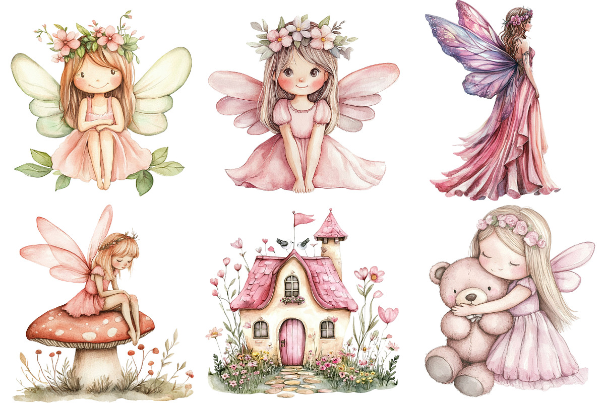 Magical Garden Pink Fairies, an Illustration by CitraGraphics (Photo 5 of 5)