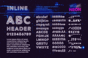 Retro Neon Font Collection, a Sans Serif Font by Wingsart Studio (Thumbnail 4 of 24)