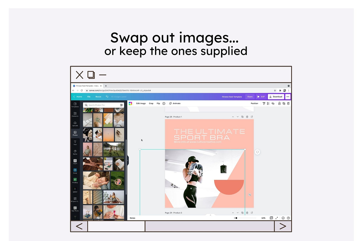Fitness Instagram Feed Template, a Social Media Template by Cultive Creative (Photo 7 of 13)