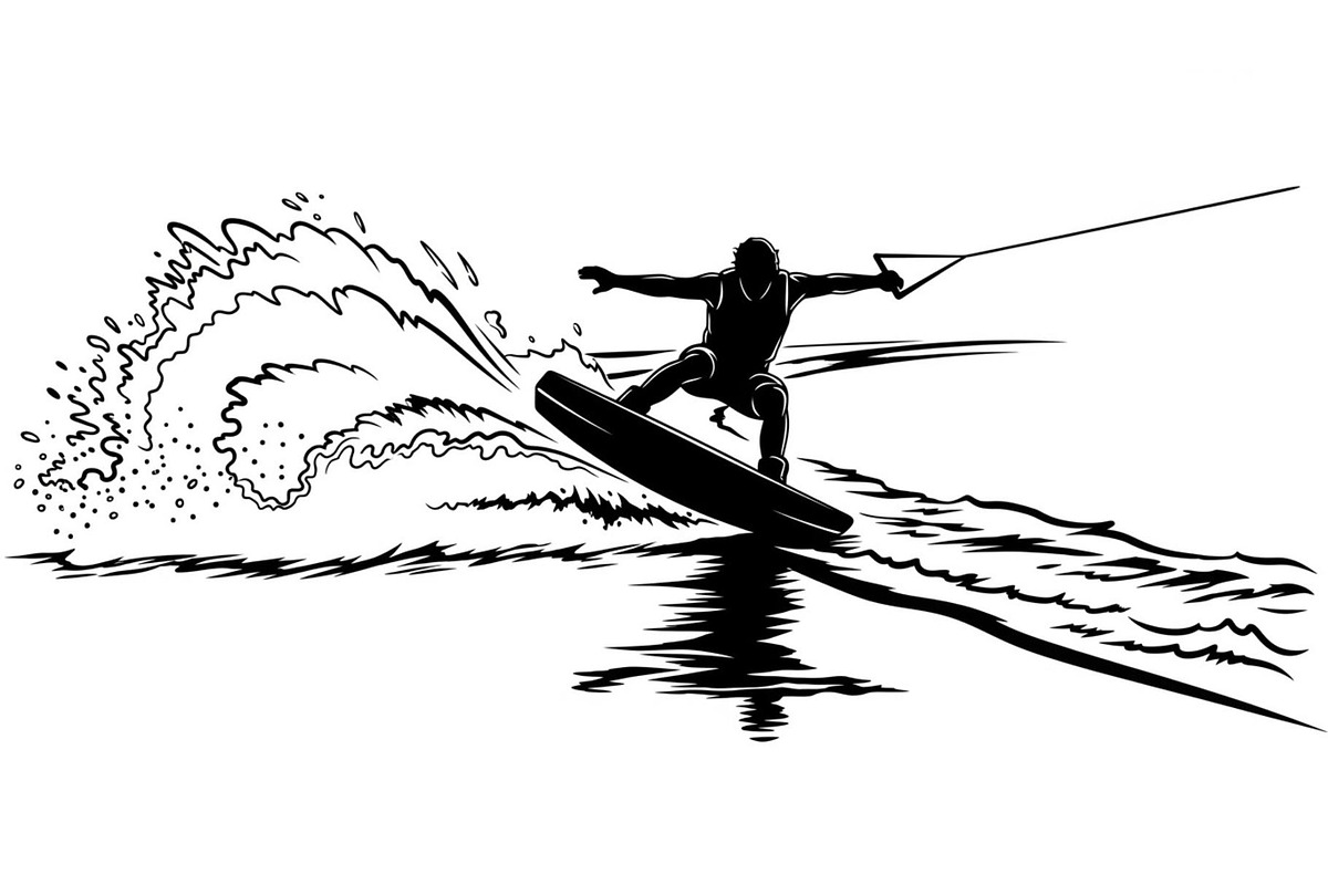 Water Ski Silhouette Vector Bundle, an Illustration by Designs_River (Photo 2 of 51)
