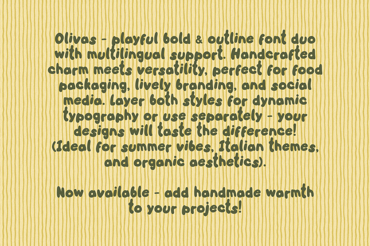 Olivas: Tasty Handmade Font Duo, a Handwritten Font by AnMark (Photo 15 of 15)