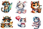 Quirky Cats Sublimation, an Illustration by DreamArtGraphic (Thumbnail 3 of 5)