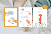 Marine World – cute sea animals, an Animal Illustration by ValeriiaFeeva (Thumbnail 4 of 12)