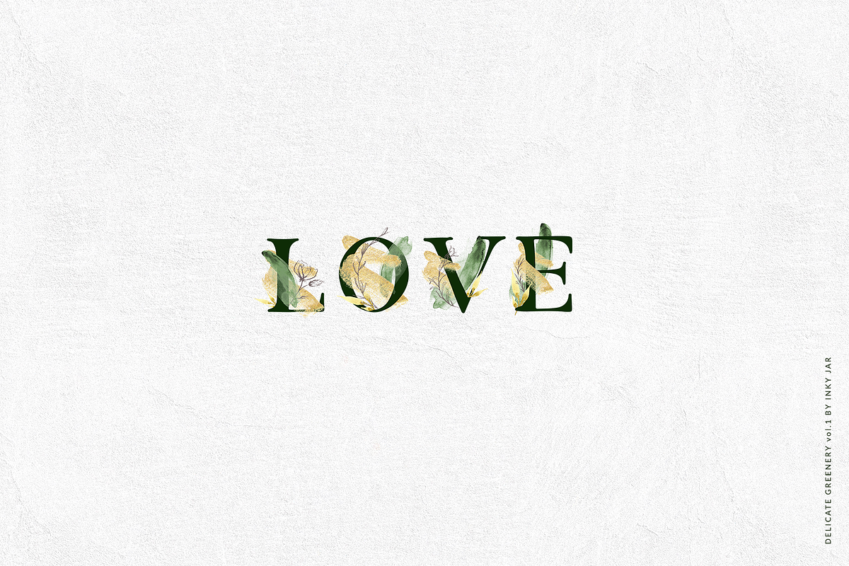 Delicate Greenery Watercolor+Pencil, a Texture Illustration by Inky Jar Design Studio (Photo 11 of 15)