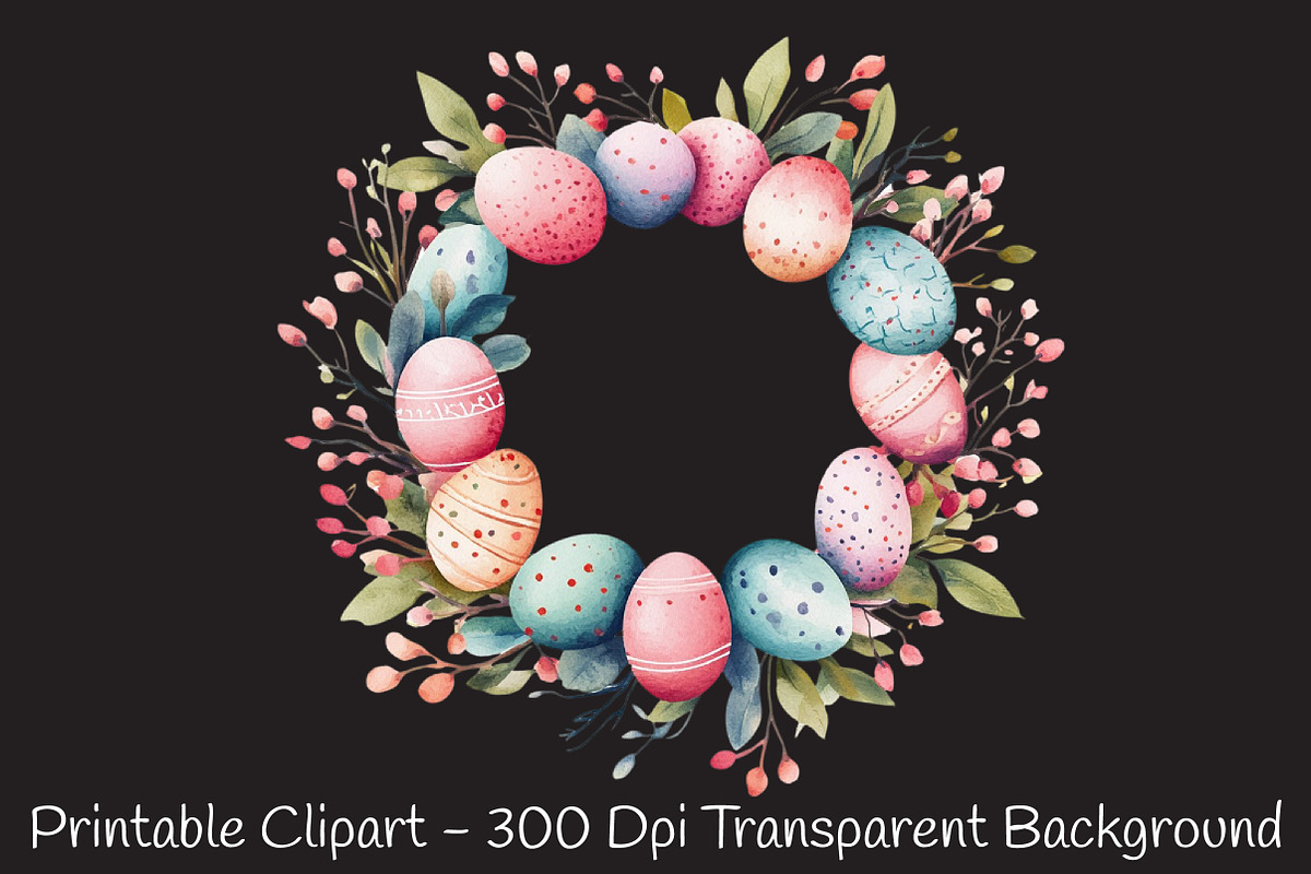Pastel Pink Easter Watercolor Png, an Illustration by RobertsArt (Photo 3 of 7)