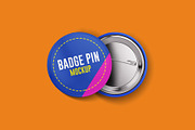 Badge Pin Mockup, a Print Template by Rafoz (Thumbnail 1 of 4)