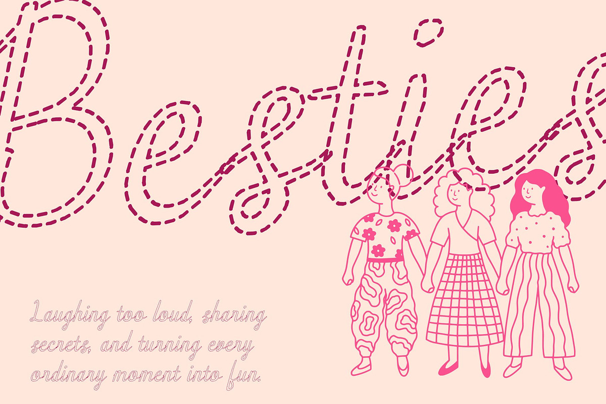 CS Royce Dashed, a Script Font by Craft Supply Co. (Photo 5 of 8)