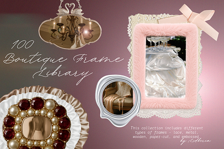 Boutique Frame Library. Lace & Paper, an Object Graphic by Lidberia
