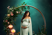 Floral Ring Backdrops Maternityshoot, a Background Graphic by Chipshpow Graphics (Thumbnail 8 of 13)