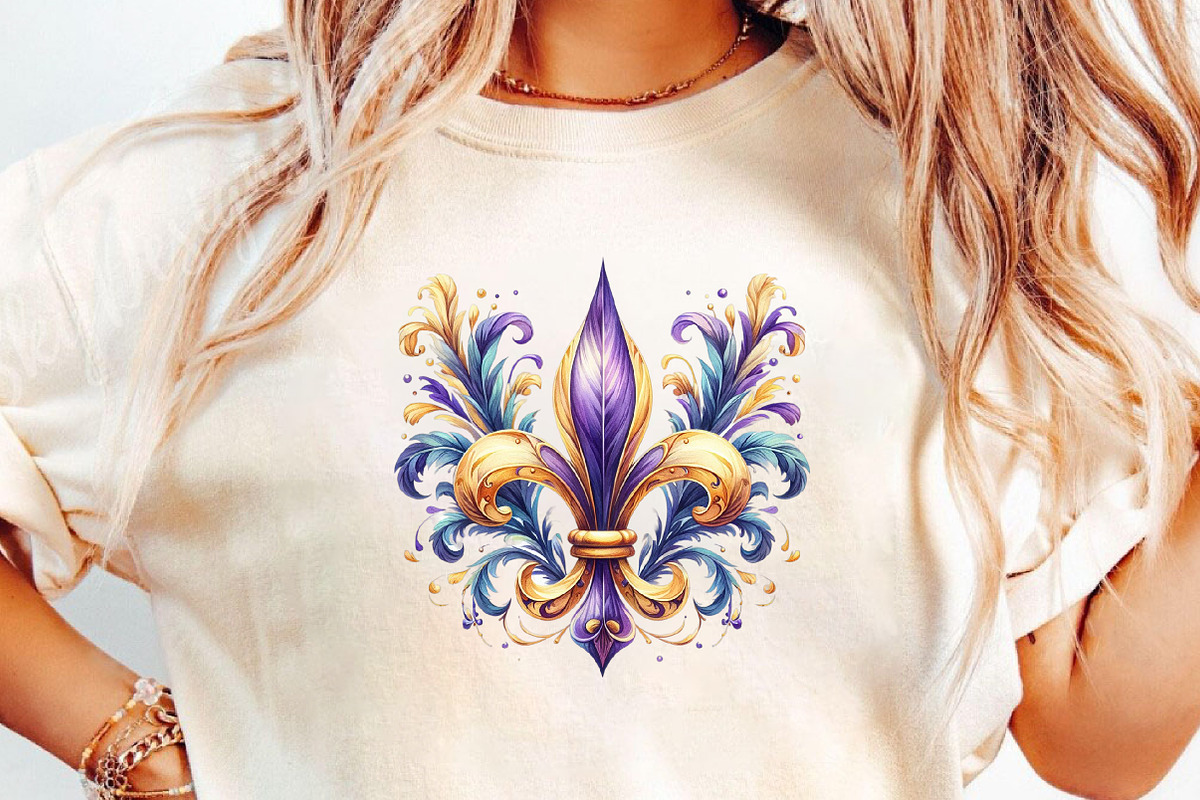 Mardi Gras Fleur De Lis, an Illustration by DreamCafeArt (Photo 6 of 6)