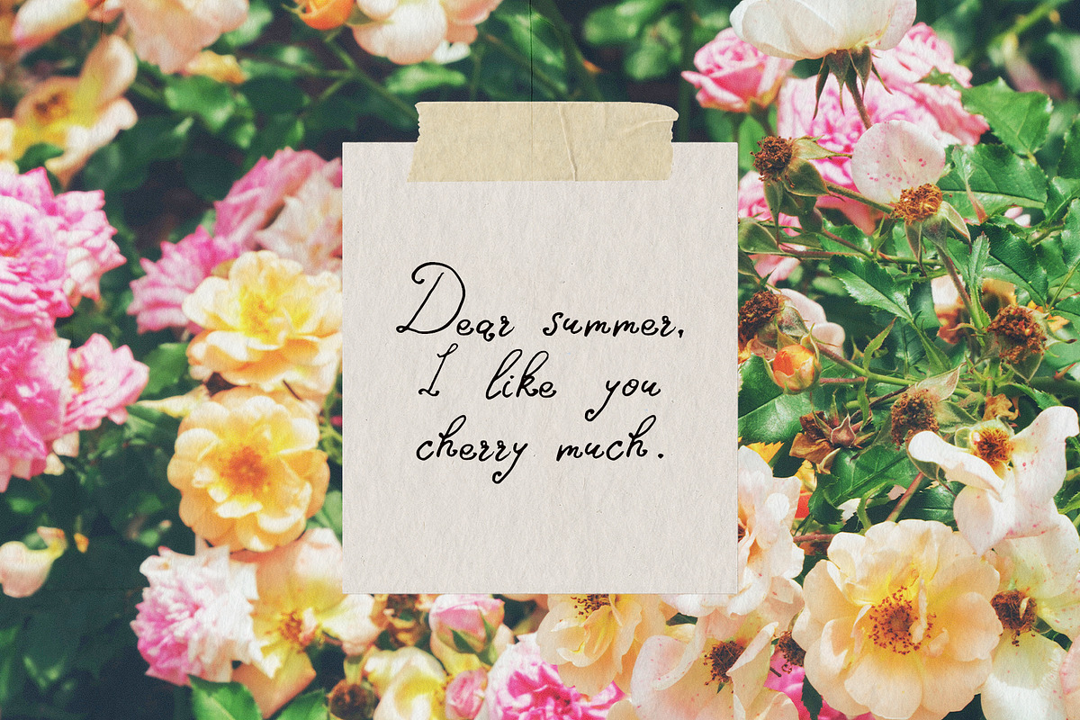 Cherry Wish Romantic Font, a Handwritten Font by BilberryCreates (Photo 2 of 11)