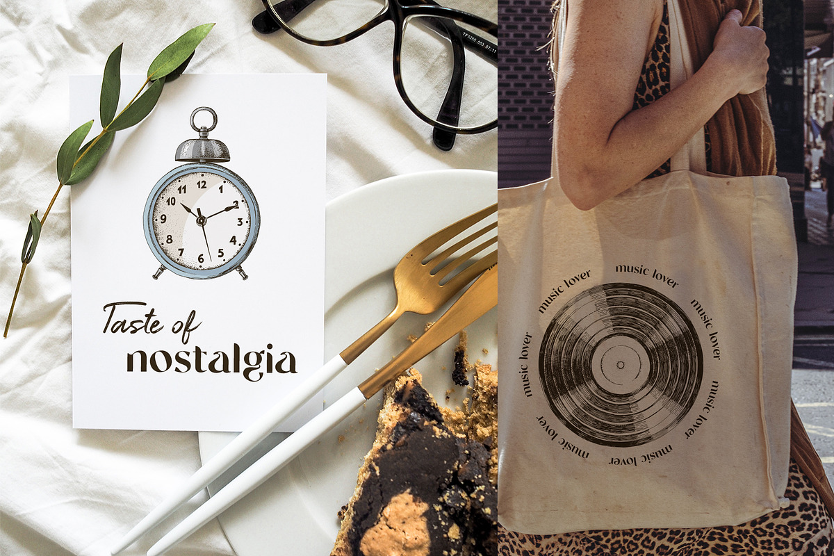 Nostalgia - vintage objects set, an Object Graphic by handsketched (Photo 4 of 10)