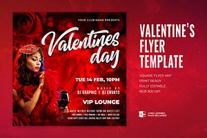 Valentines Party Flyer, a Flyer Template by DesignDevisers