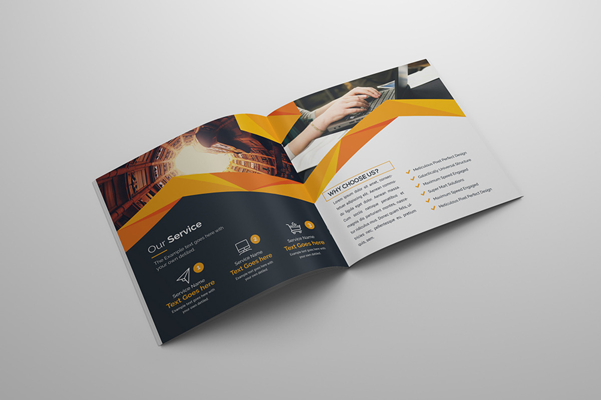 Pro_Square Bi-Fold Brochure, a Brochure Template by GenerousArt (Photo 4 of 11)