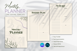 Monthly Planner Template