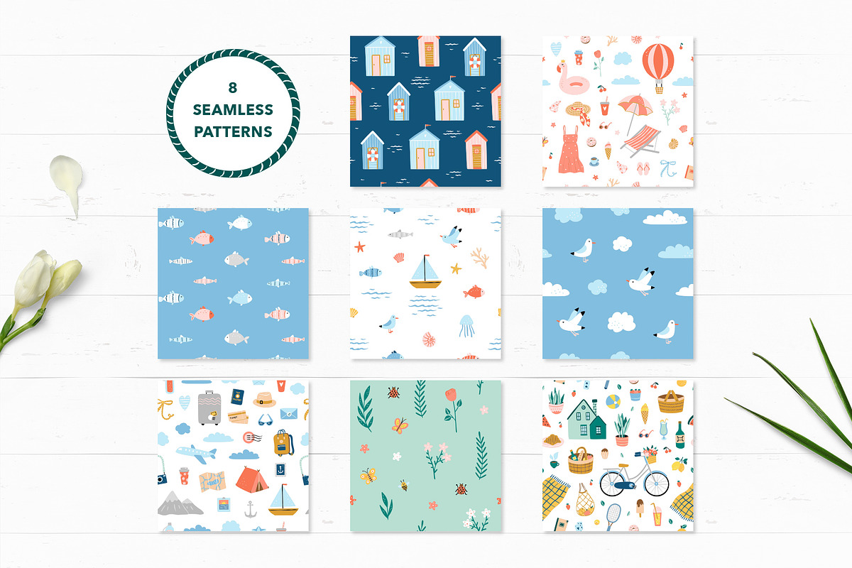 Summertime Illustrations & Patterns, an Illustration by Redchocolate (Photo 7 of 12)
