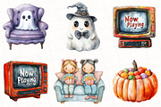Halloween Movie Night Clipart, an Illustration by OK Design (Thumbnail 3 of 5)