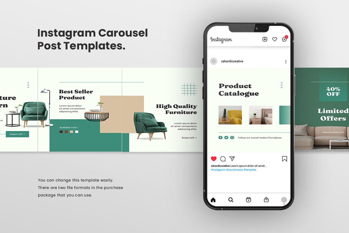 Furniture Instagram Carousel, a Social Media Template by Rahardi Creative