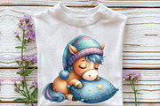 Watercolor Baby Horse Clipart, an Illustration by CraftArtStudio (Thumbnail 3 of 6)
