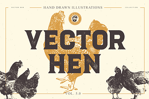 VECTOR HEN HAND DRAWN BUNDLE 5.0