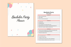 Editable Bachelor Party Planner