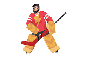 Ice hockey player. Athletes in, a Sport Illustration by Things for designers