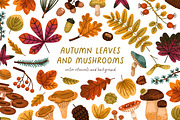 Autumn leaves. Fall set, backgrounds, a Seasonal Illustration by Good Studio (Thumbnail 1 of 13)