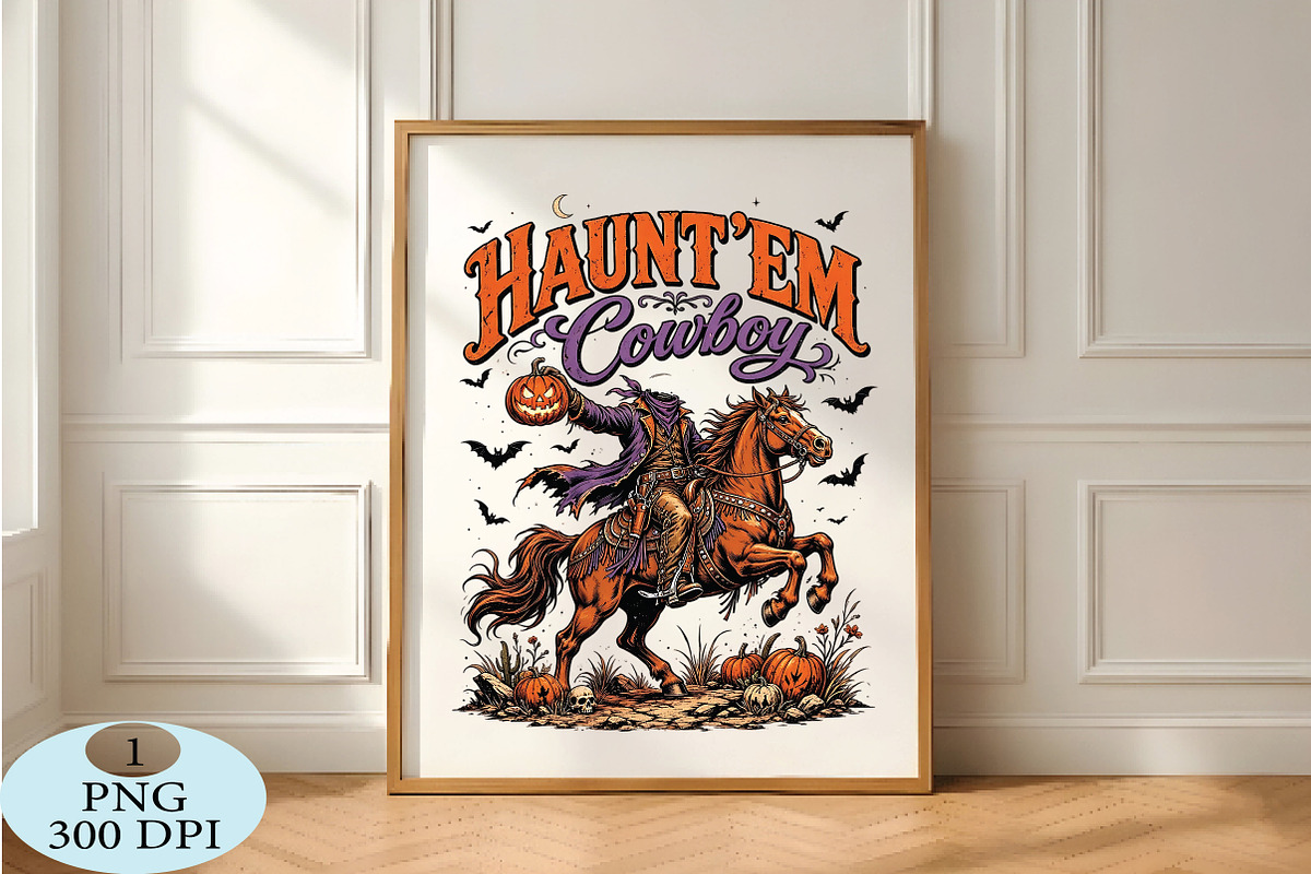 Haunt Em Cowboy Halloween PNG, a Seasonal Illustration by Daily.Designs (Photo 5 of 5)
