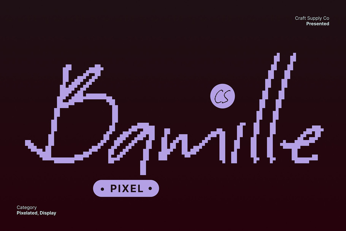 CS Bamille Pixel, a Handwritten Font by Craft Supply Co. (Photo 1 of 8)
