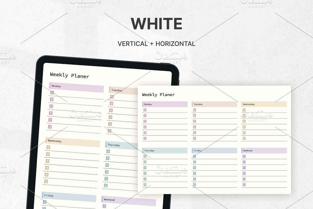 Weekly Planner Printables Templates, a Templates & Theme by Digital_Mind (Photo 4 of 10)