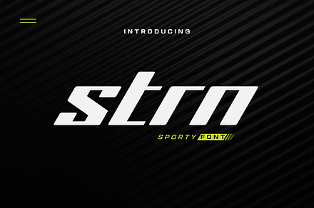 Strn-Sharp Edgy Sports Font, a Sans Serif Font by Ebad Designs