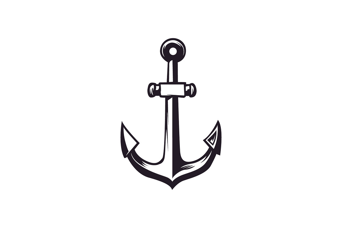 Black Anchor For Ship Nautical Logo, a Branding & Logo Template by funpixel