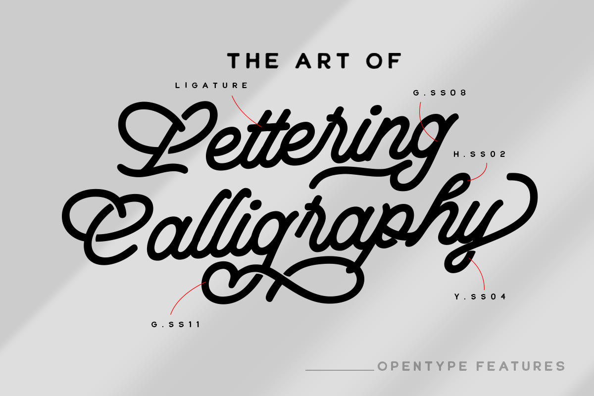The Mogaster - Monoline Script, a Script Font by Letterhend Studio (Photo 2 of 9)