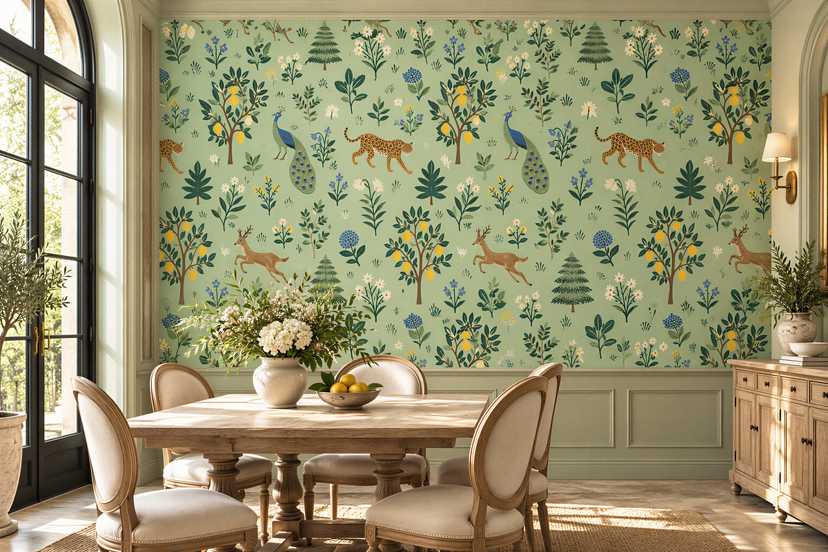 Exotic Garden I Mint Wallpaper, a Wallpaper Graphic by by creative paper (Photo 7 of 15)