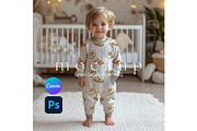 Toddler Pajama Mockup, a Product Mockup by EmpaviMockups (Thumbnail 1 of 8)