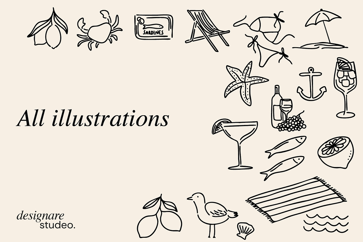 Dolce Vita Illustrations, a Decorative Illustration by ginni illustrations (Photo 6 of 6)