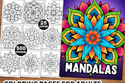 500+ Mandalas Coloring Pages, a Decorative Illustration by Ink Gallery (Thumbnail 1 of 4)
