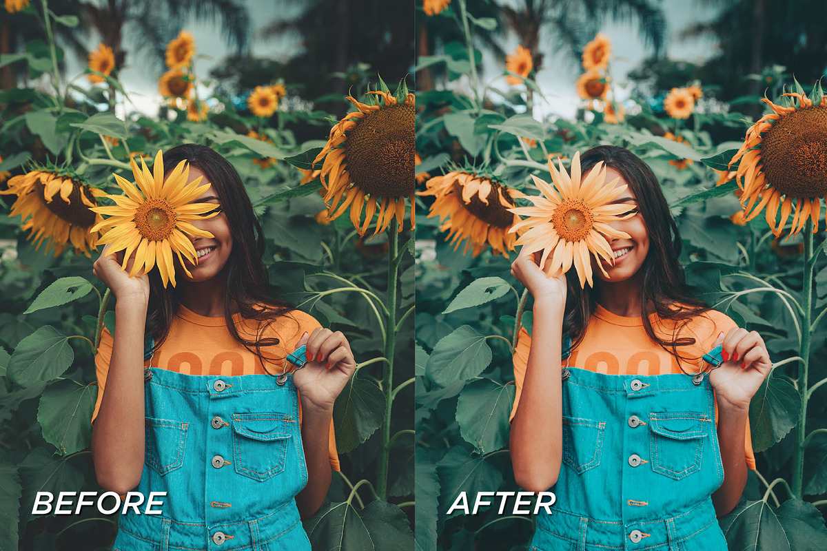 5 Sunflower Lightroom Presets, a Preset Add-On by TheWayfarerShoppe (Photo 6 of 7)