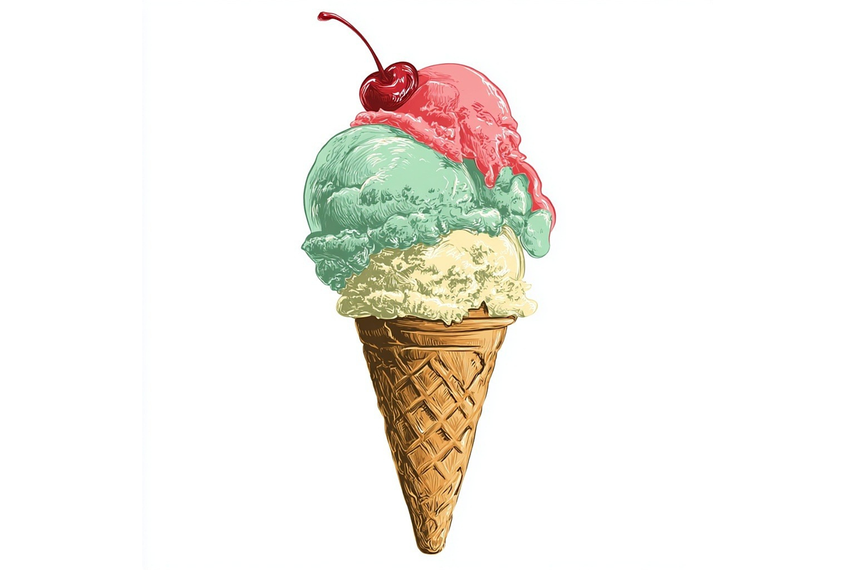 Prompt Whimsical Ice Cream Clipart, a Decorative Illustration by Creative design (Photo 7 of 7)