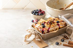 Freshly baked handmade fruit cake wi, a Photo by Dvoevnore photos