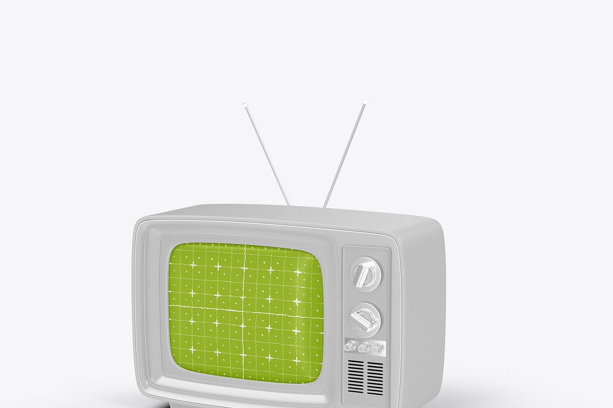 Vintage Portable TV with Old Video E, a Product Mockup by OneVectorStock (Photo 5 of 19)