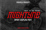 Mightyne - Sport Font, a Sans Serif Font by Snape Design Studio (Thumbnail 1 of 5)