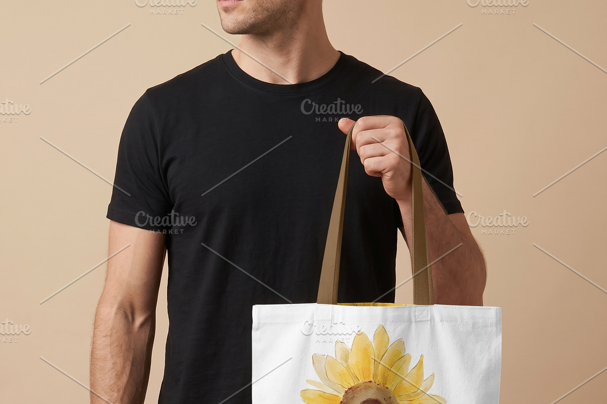 Canvas Tote Bag Model Mockup Bundle, a Merchandise Mockup by Pixel Foundry (Photo 5 of 6)
